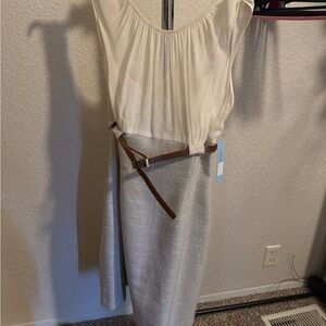 Antonio Melani chantilly belted dress.